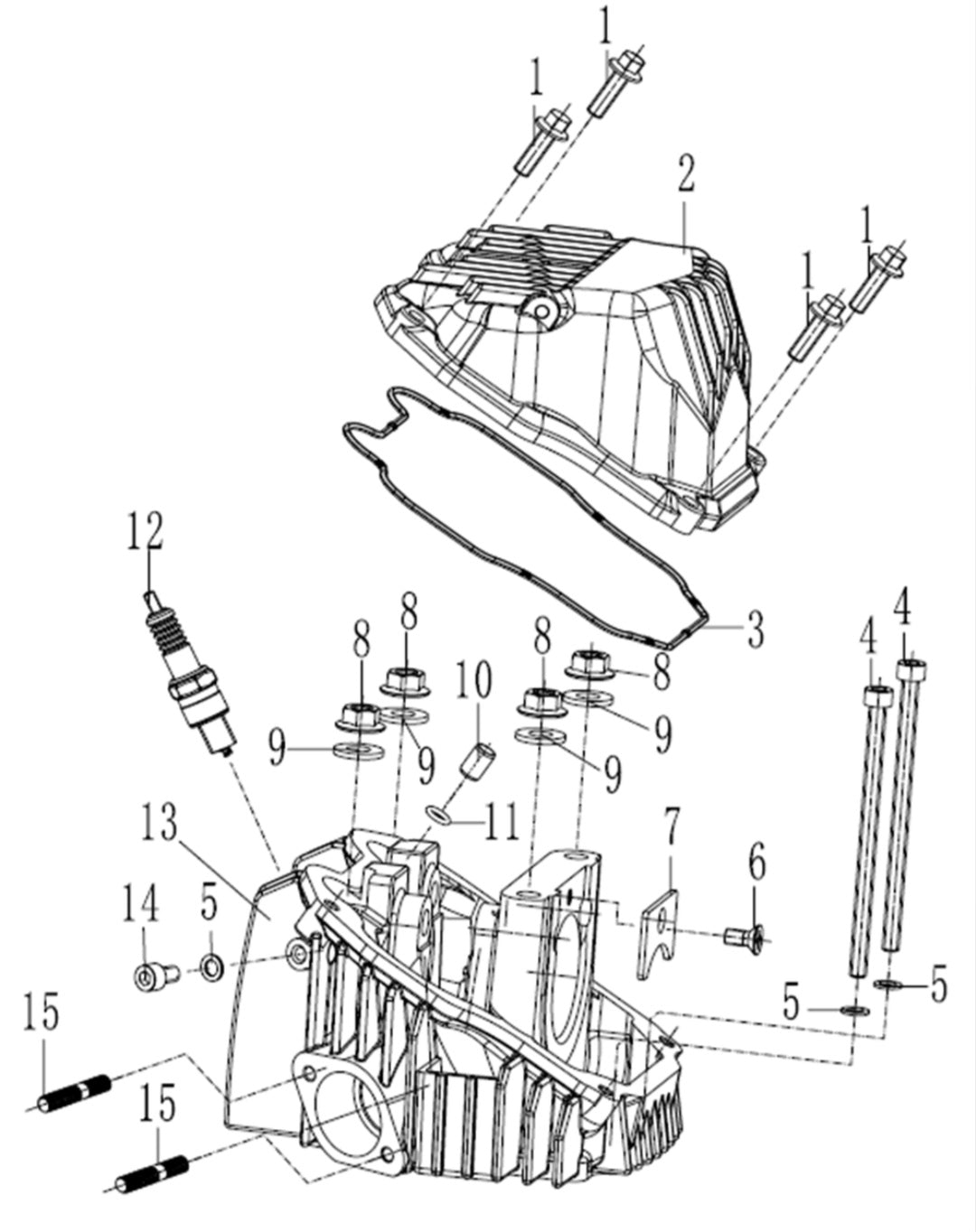 Cylinder Head ASSEMBLY Zongshen 190