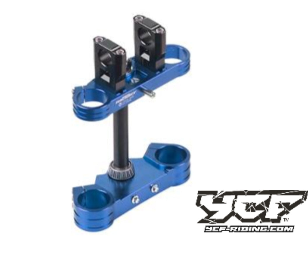 Blue CNC Triple Clamp 45/48