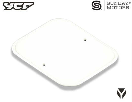 SUNDAY - FRONT NUMBER PLATE - WHITE