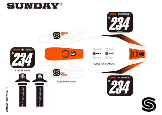 FLAT TRACK S147 COMPLETE GRAPHIC KIT - ORANGE '20