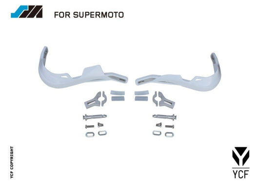 ENDURO / SUPERMOTO HANDGUARDS - WHITE 22.2+28.6