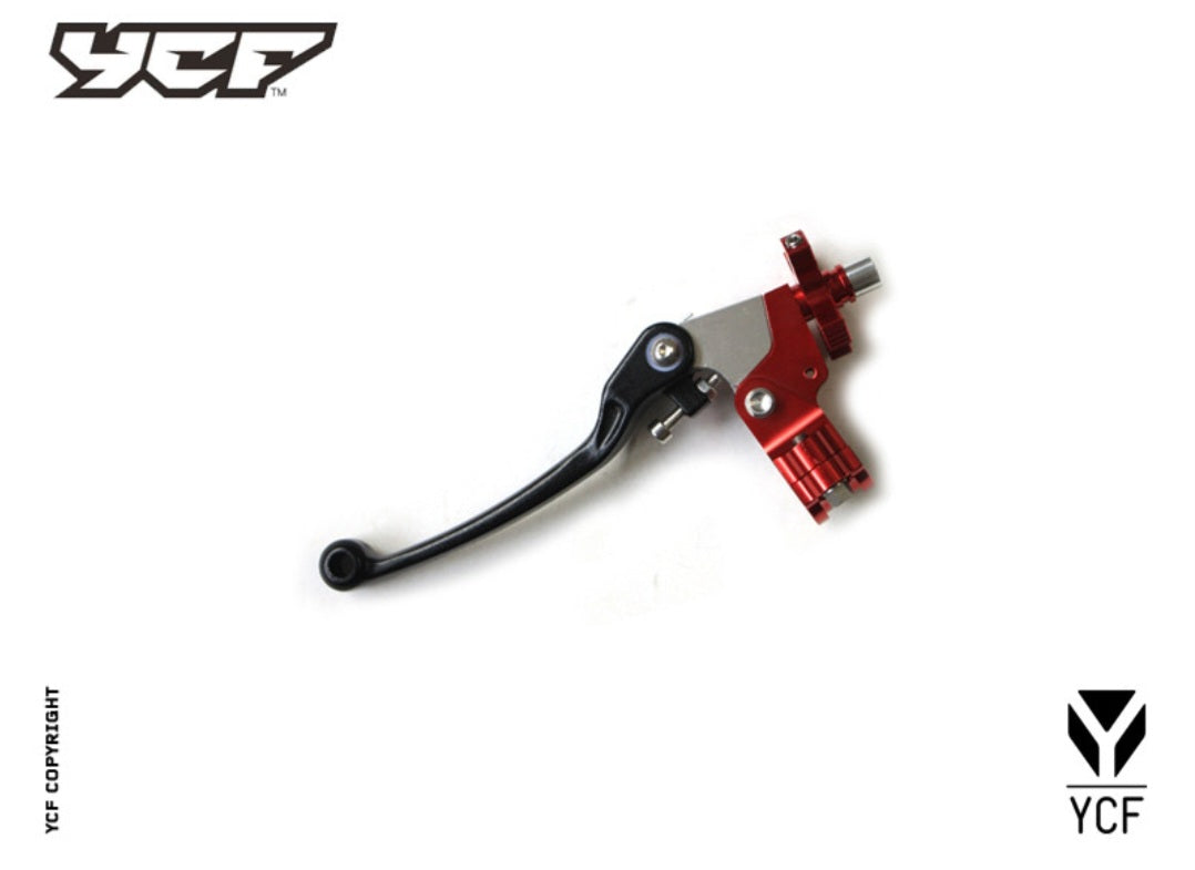 CNC ADJUSTABLE BRACKET WITH CLUTCH LEVER - RED