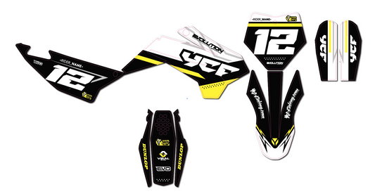 ROBS YCF EVOLUTION GRAPHIC KIT (YELLOW)