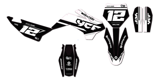 ROBS YCF EVOLUTION GRAPHIC KIT (WHITE)