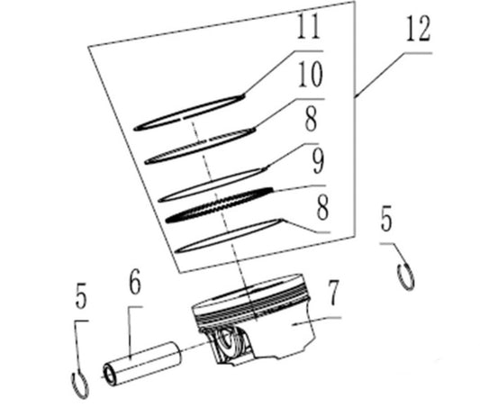 Zongshen 190 Piston Kit