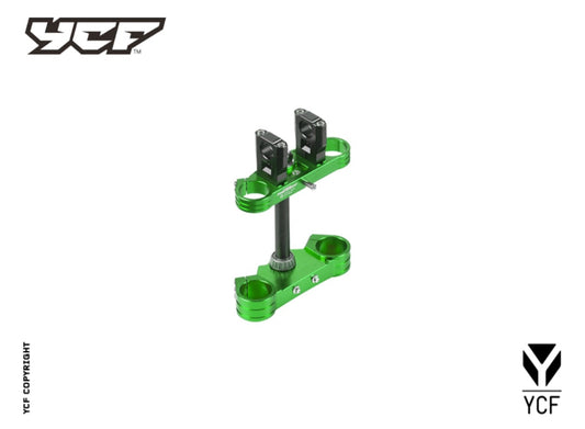 Green CNC Triple Clamp 45/48