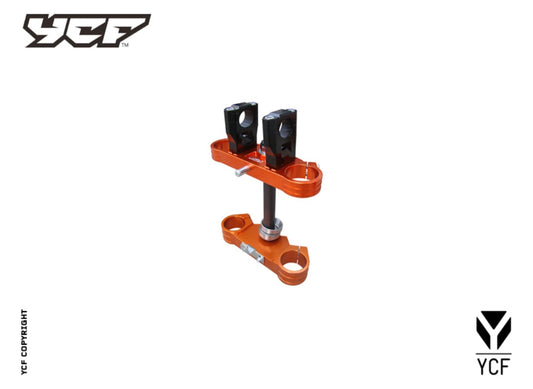 Orange CNC Triple Clamp 45/48