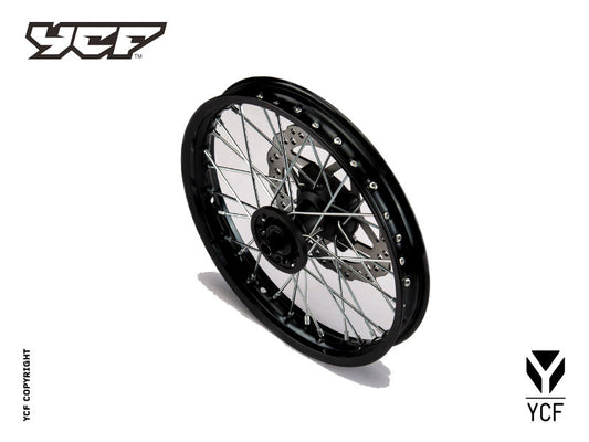 COMPLETE ALUMINUM FRONT WHEEL 1.4 x14"